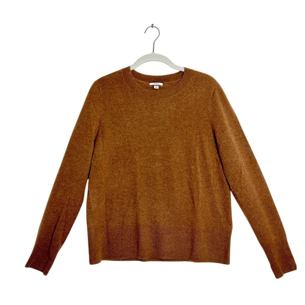 J.Crew 100% Cashmere Crewneck Sweater in Brown - Sz M
